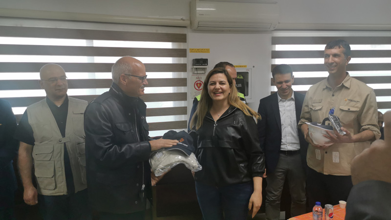 Mr. Ahmad Khalifeh with Bromine company employees