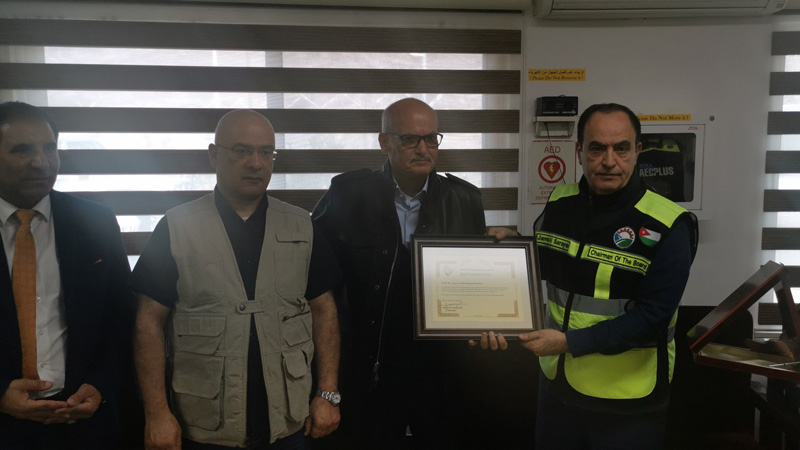 Mr. Ahmad Khalifeh with Bromine company employees