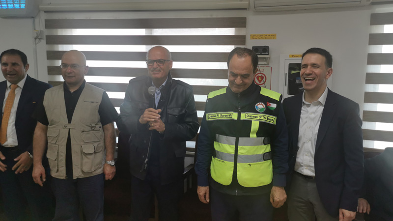 Mr. Ahmad Khalifeh with Bromine company employees