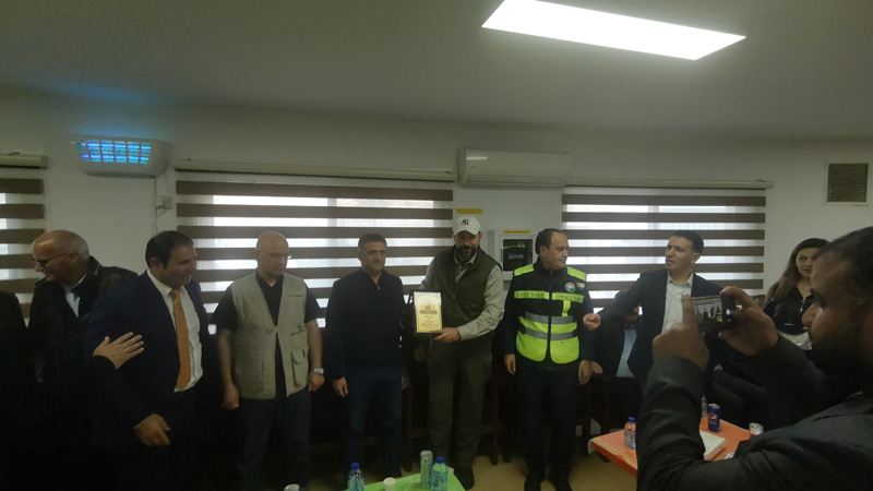 Mr. Ahmad Khalifeh with Bromine company employees