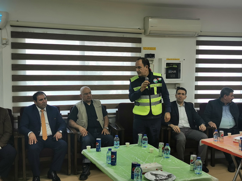 Mr. Ahmad Khalifeh with Bromine company employees